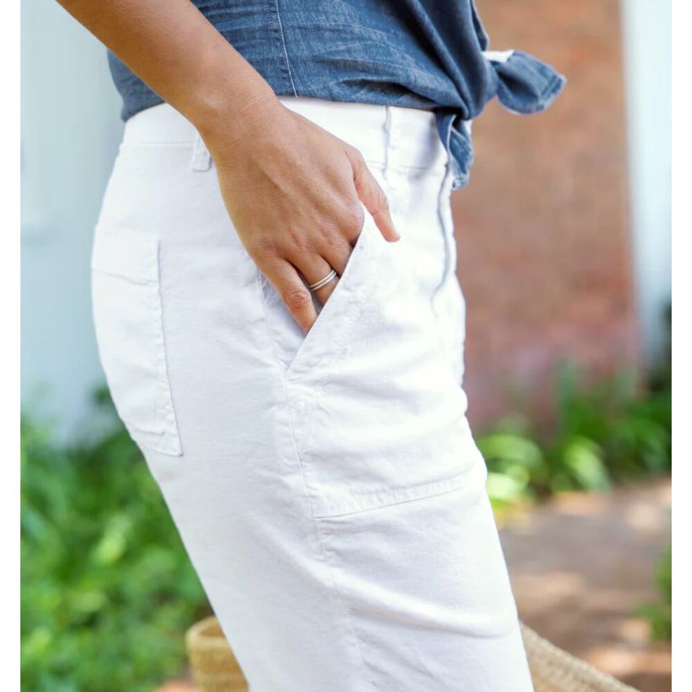 Frank and Eileen Jameson Utility Jogger White Linen - Picture 3 of 8